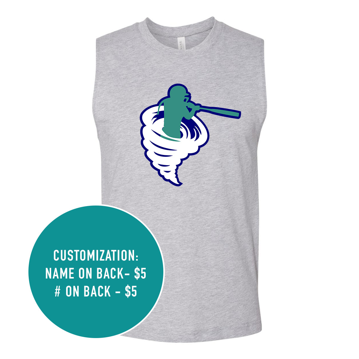 Adult Cyclones Logo Muscle Tank