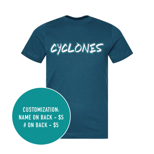 Adult Cyclones Jersey Tee (Oceanside, Tie Dye, Saltwater)