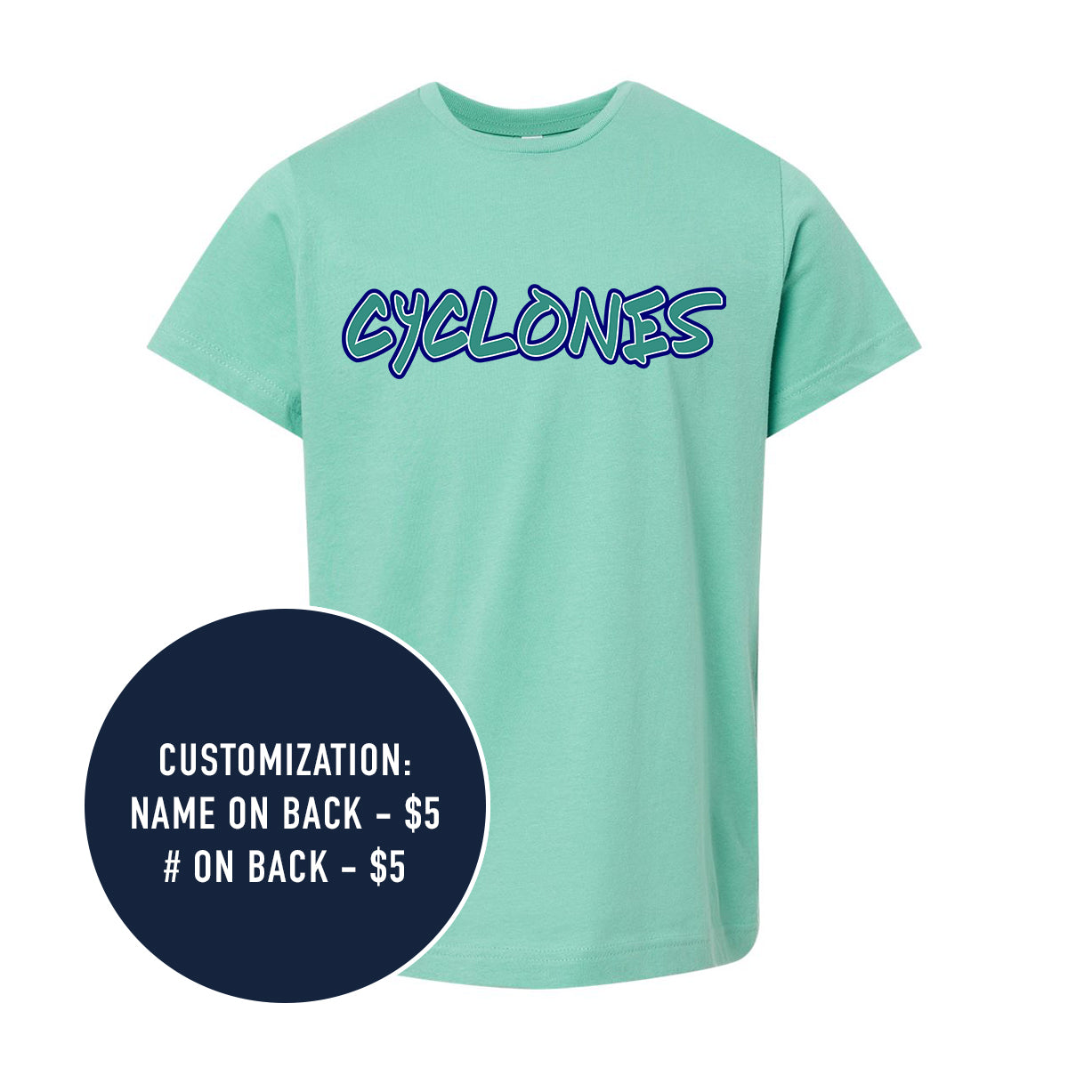 Adult Cyclones Jersey Tee (Oceanside, Tie Dye, Saltwater)