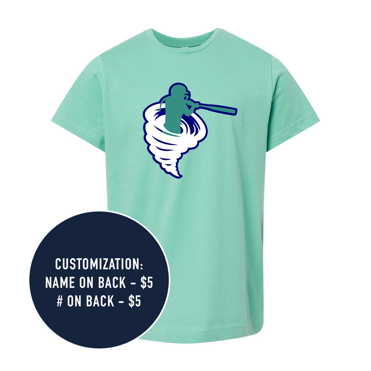 Adult Cyclones Logo Jersey Tee (Oceanside, Tie Dye, Saltwater)