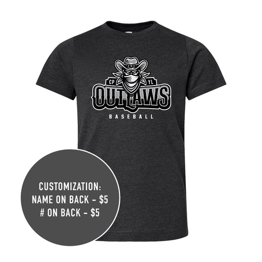 Adult Outlaws Baseball Tee