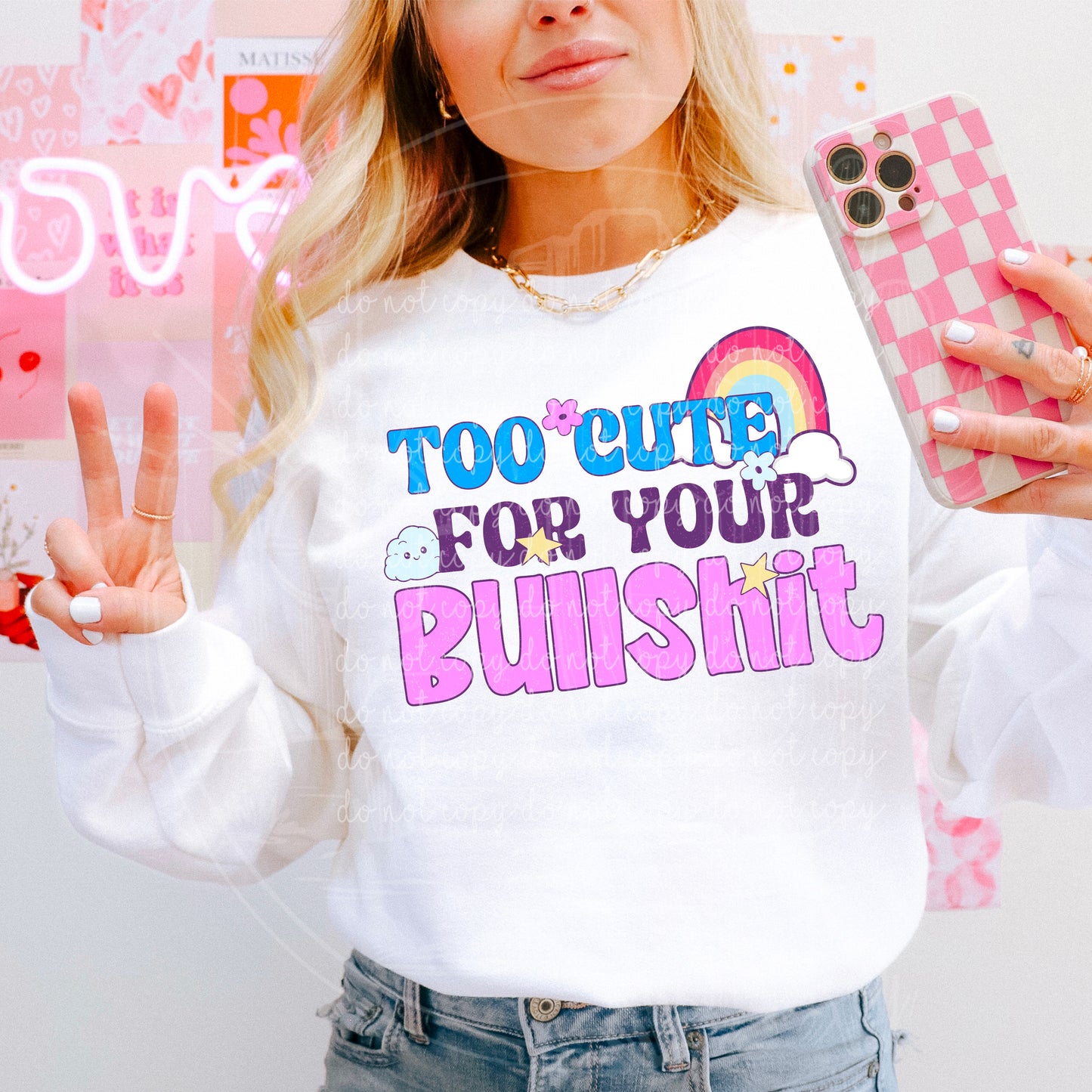 Too Cute for Bullshit Tee