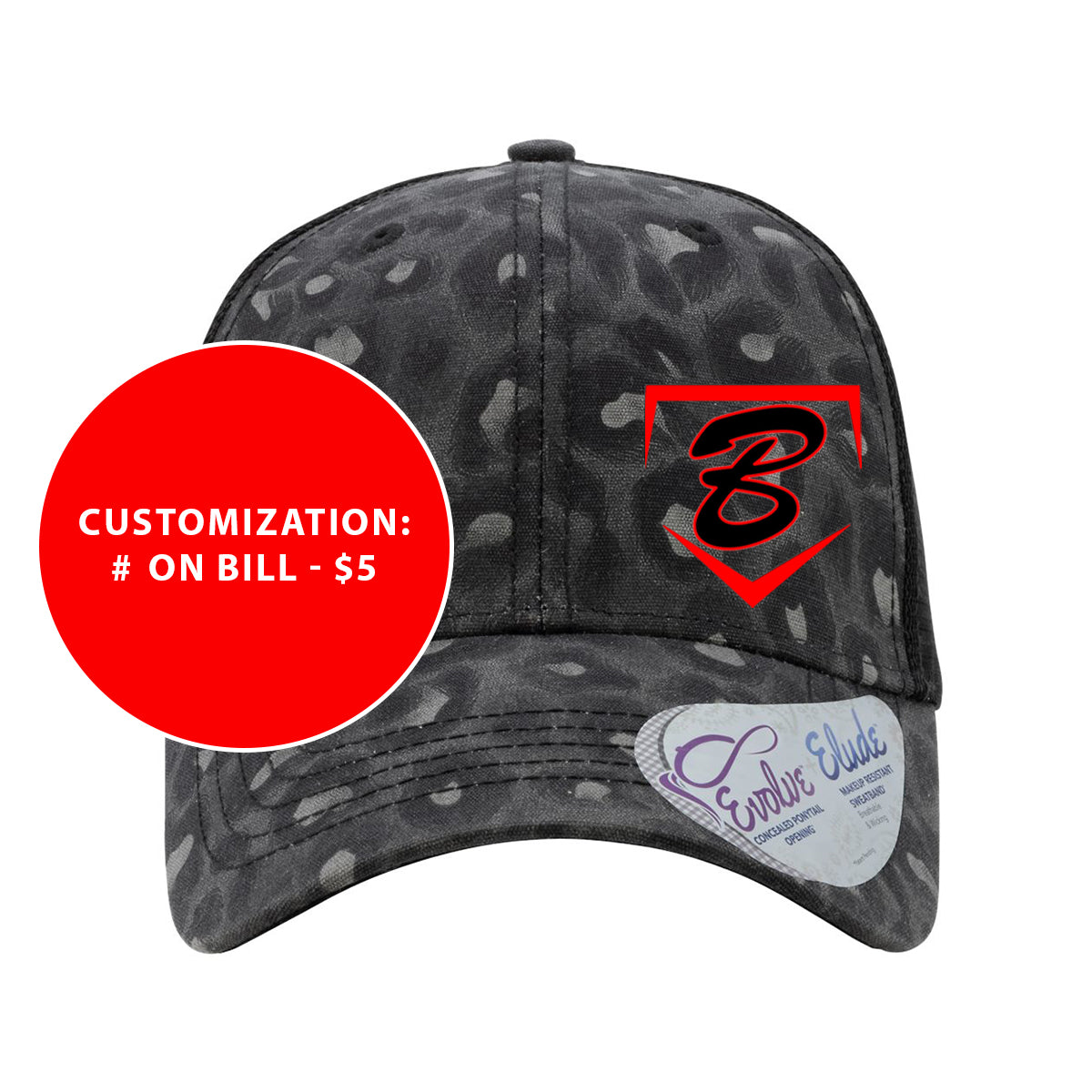 Adult Ponytail Buzz Fastpitch Homeplate Logo Trucker Hat