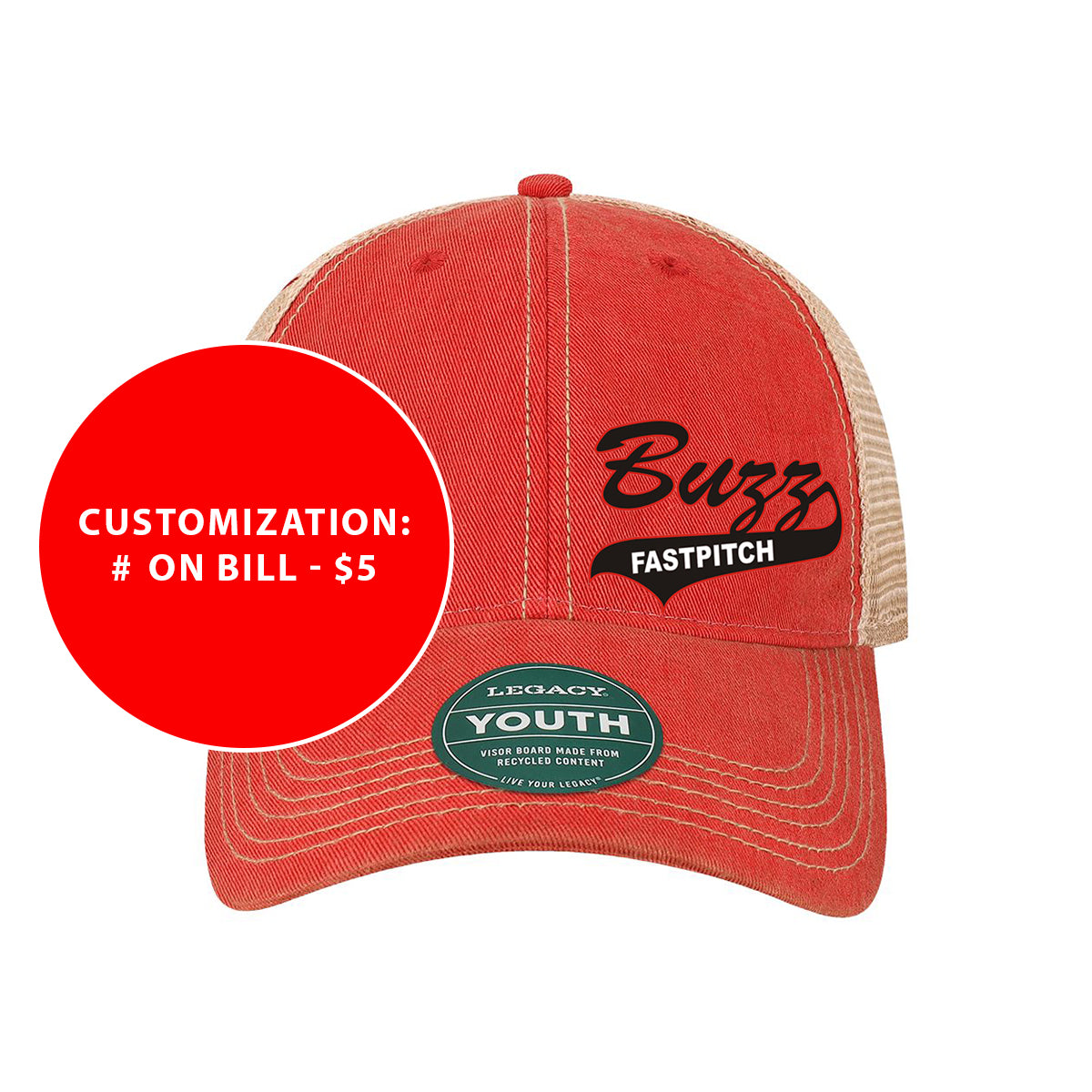 Youth Old Fashion Buzz Fastpitch Trucker Hat